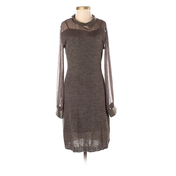 Hoss Intropia Sheer Top Sweater Dress - Picture 1 of 4